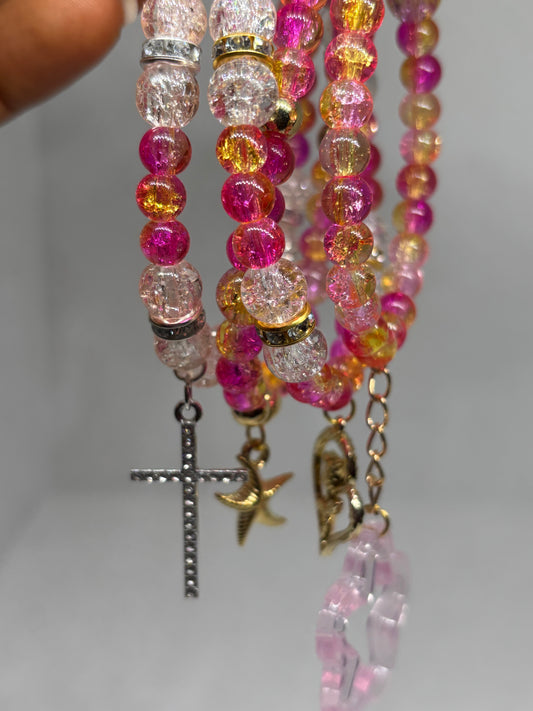 OYK Collection GOLDEN PINK AURA bracelets