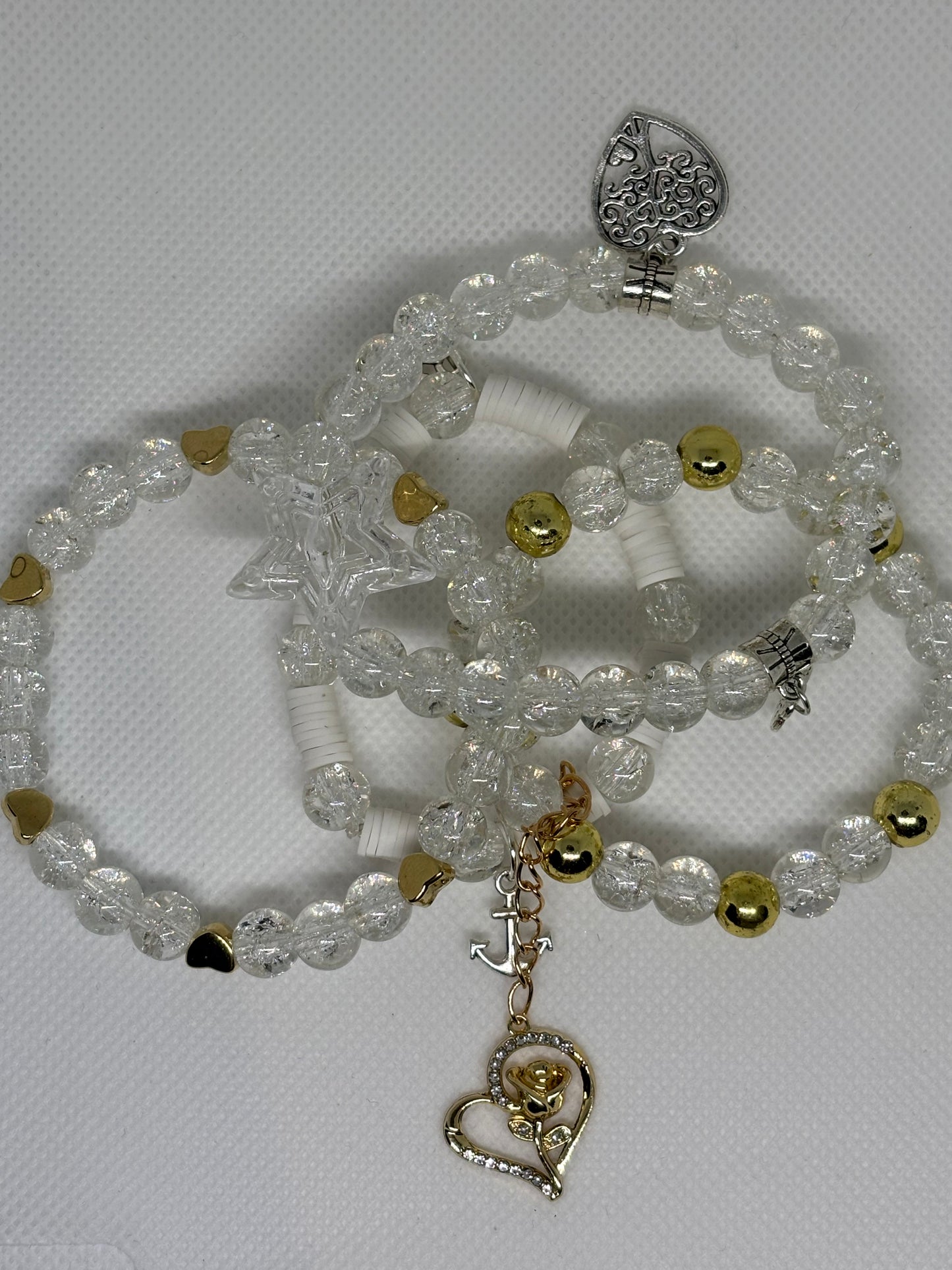 OYK Collection GOLDEN SILVER HEART bracelets