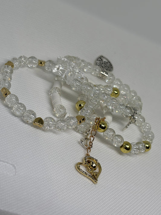 OYK Collection GOLDEN SILVER HEART bracelets