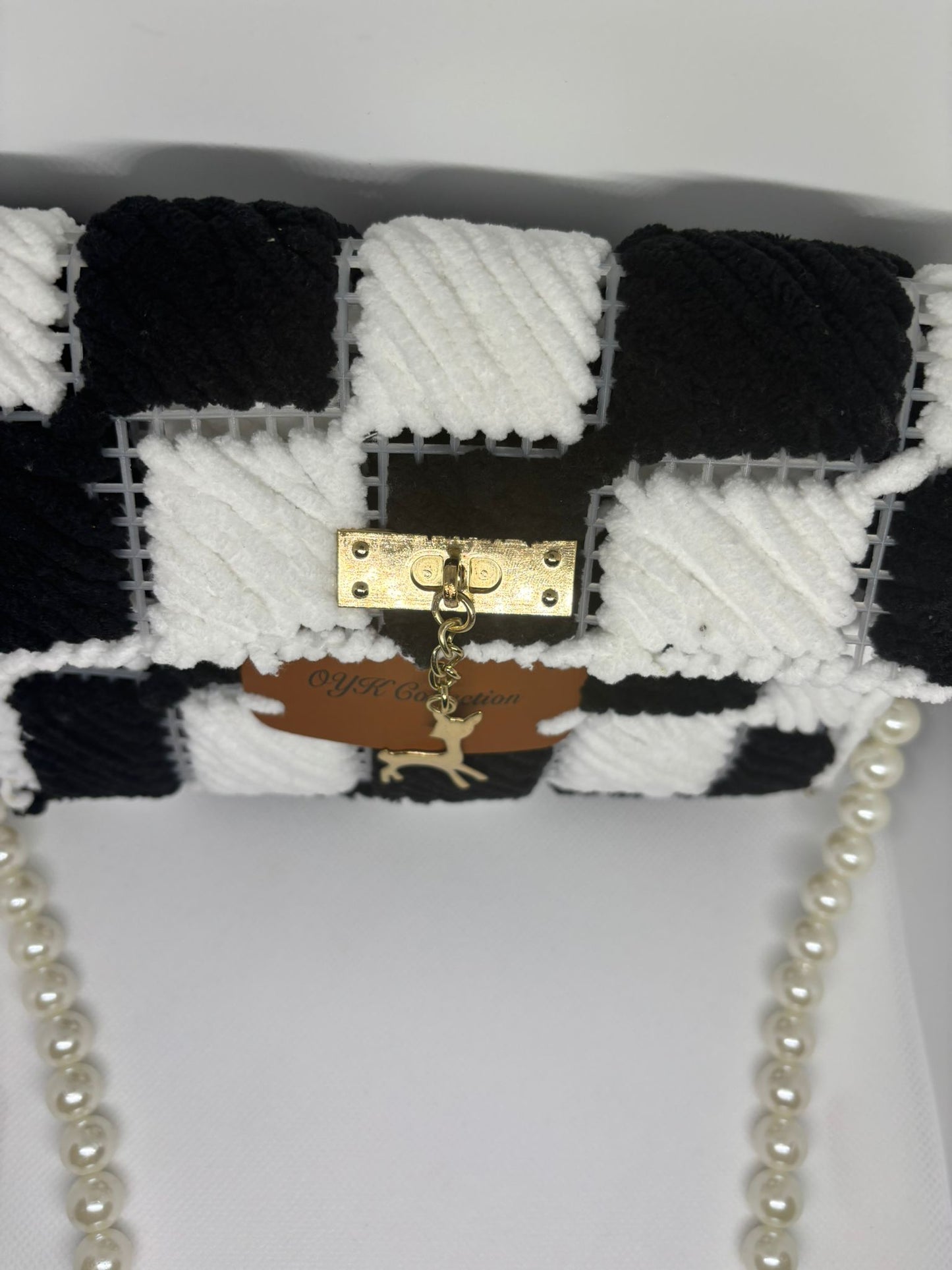 OYK Collection SOFT BLACK AND WHITE knitted bag
