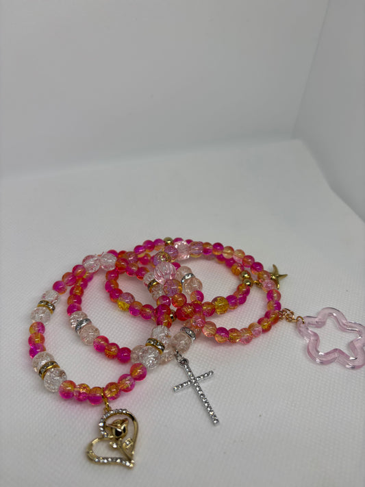 OYK Collection GOLDEN PINK AURA bracelets