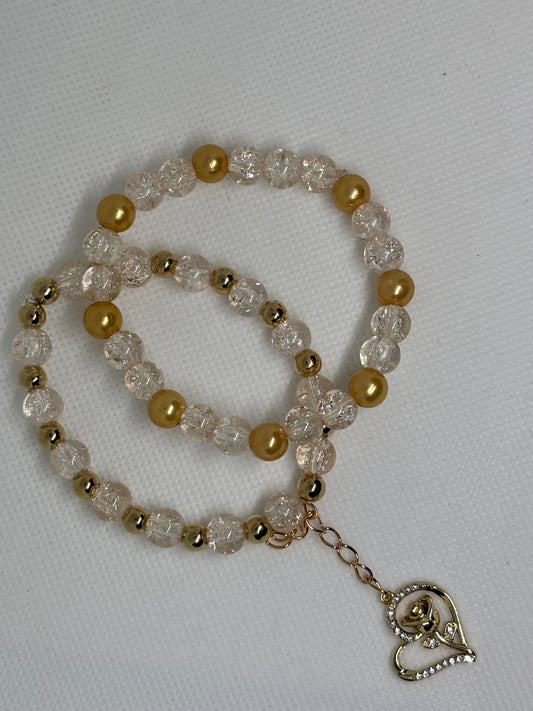 OYK Collection MOONLIGHT BLOOM golden 2 sets of bracelets
