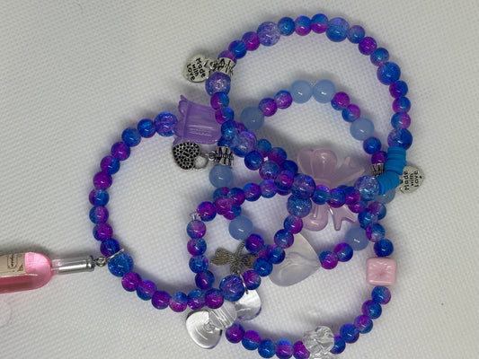 OYK Collection BLUE & PINK AURA bracelets