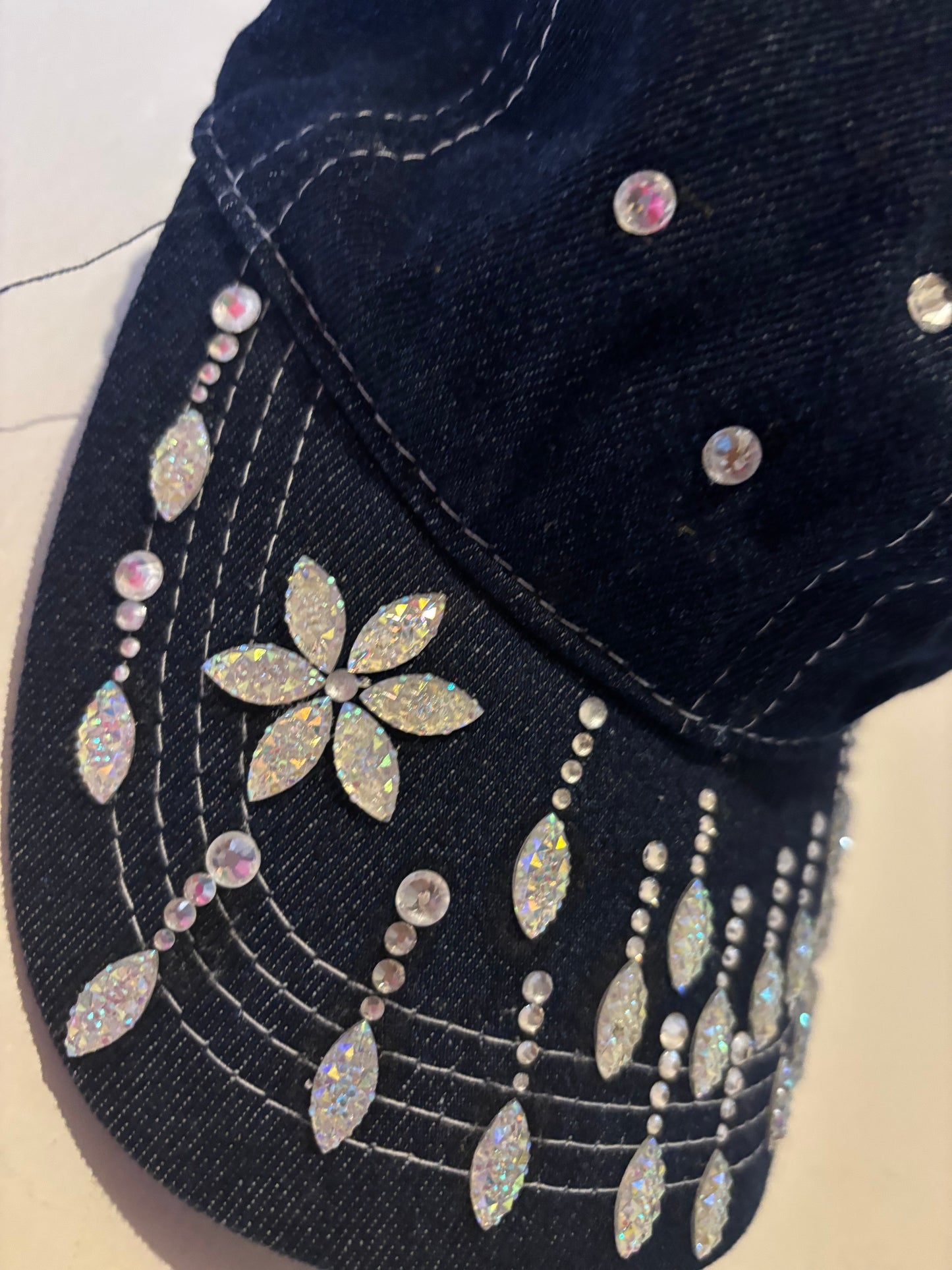 OYK Collection jeans TEARDROP beaded cap