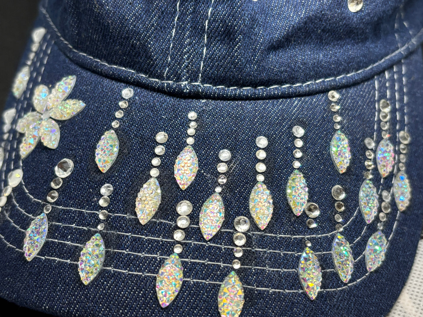 OYK Collection jeans TEARDROP beaded cap