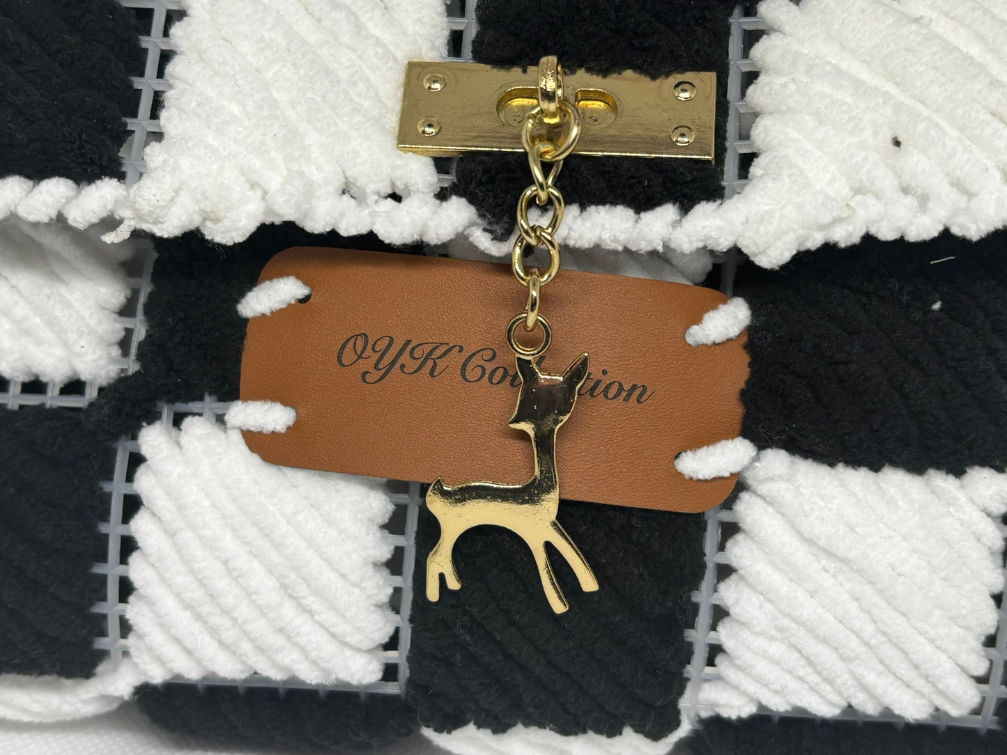OYK Collection SOFT BLACK AND WHITE knitted bag