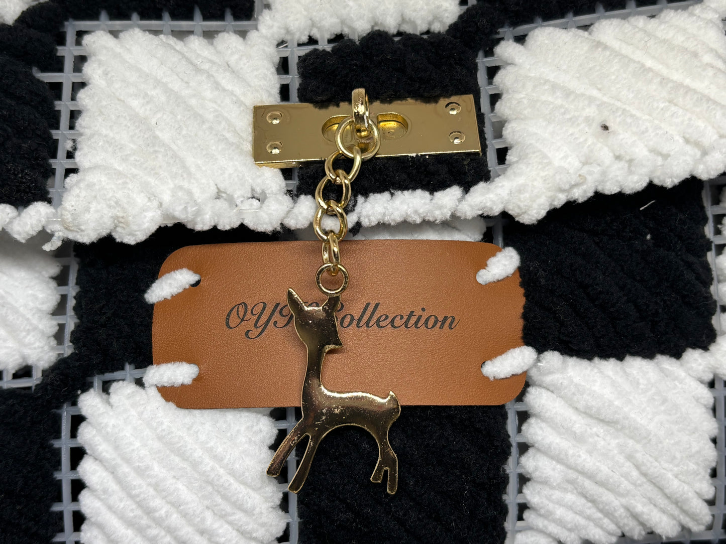 OYK Collection SOFT BLACK AND WHITE knitted bag